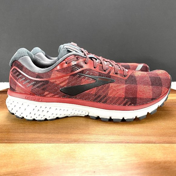 Brooks Shoes - Brooks Ghost 12 Womens Size 8 B Running Shoes Limited Edition Flannel Red Plaid